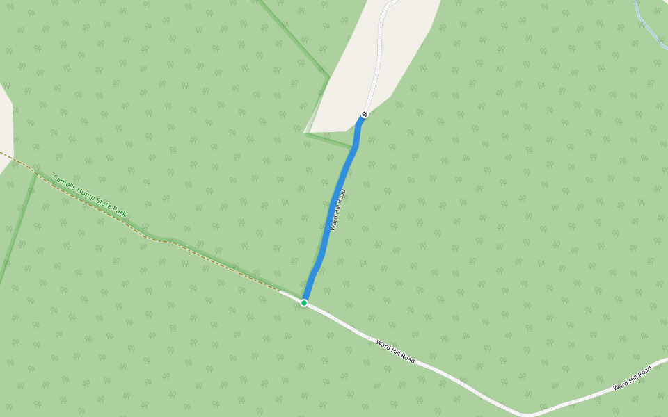 Ward Hill Road walking route map in Moretown