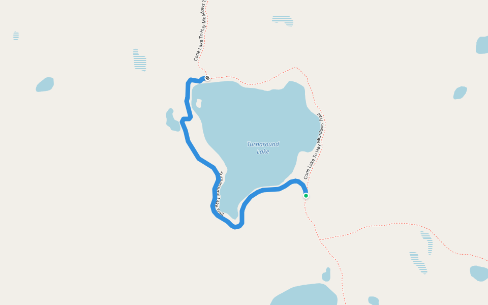 Turnaround Lake Trail walking route map in Susanville