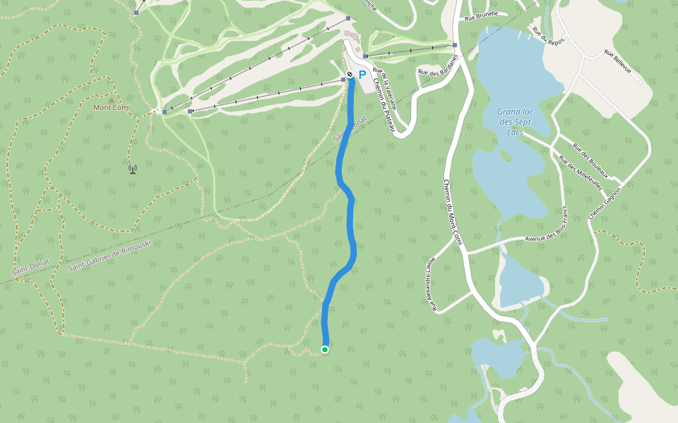 L'Indien walking route map in Saint-Gabriel-de-Rimouski