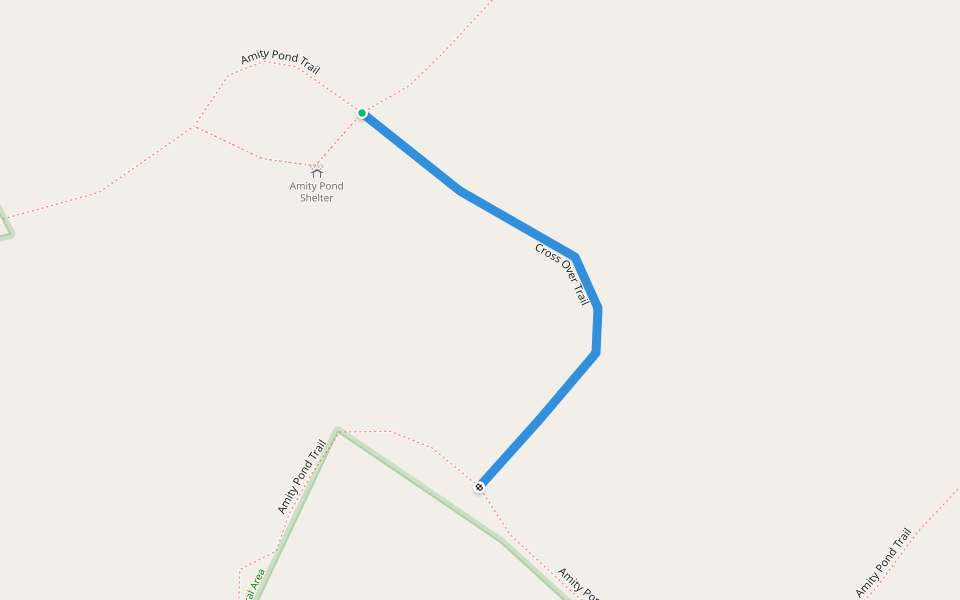Cross Over Trail walking route map in Pomfret