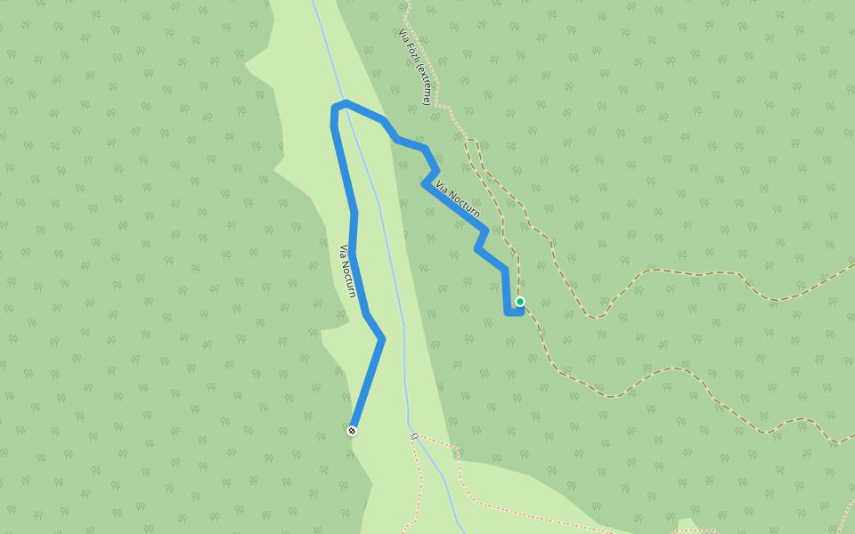 Via Nocturn walking route map in Disentis/Mustér