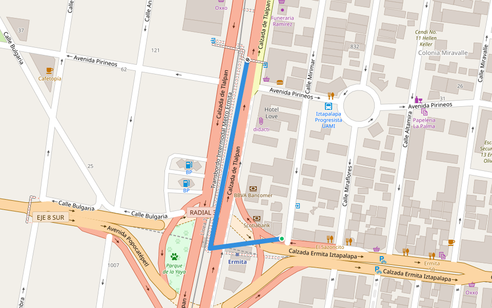 Transbordo metro ermita (linea azul y dorada)