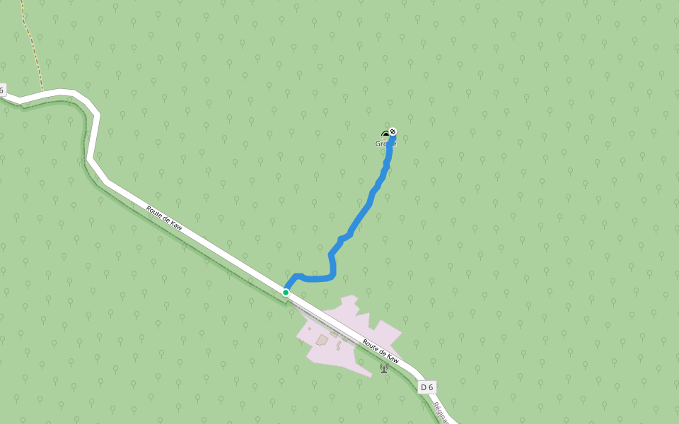 Sentier d'Observation des Coqs-de-Roche Orange walking route map in Roura