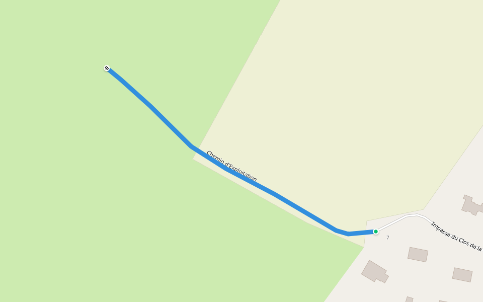 Chemin d'Exploitation walking route map in Saint Paterne - Le Chevain