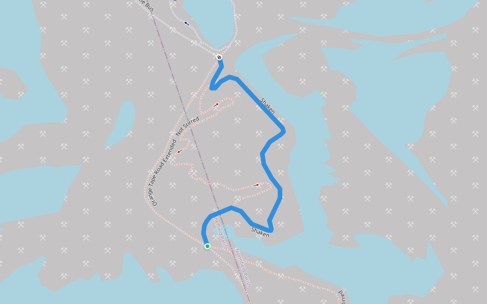 Shaken walking route map in Minto