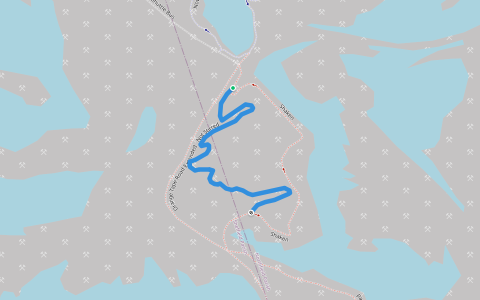 Not Stirred walking route map in New England Settlement