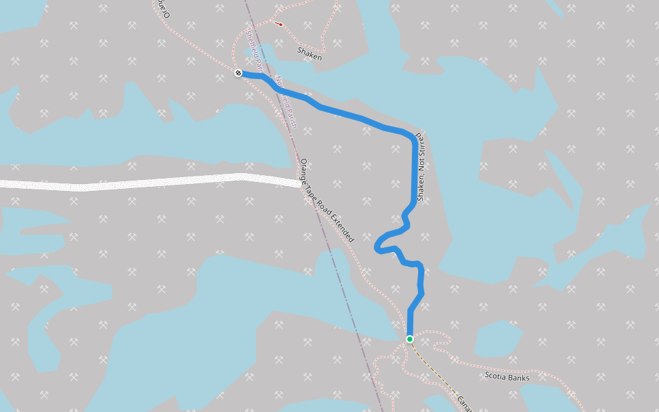 Shaken, Not Stirred walking route map in Minto