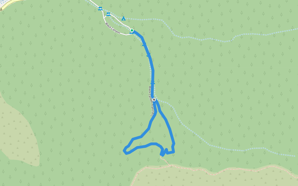 Black Canyon Trail (181) walking route map in Pojoaque