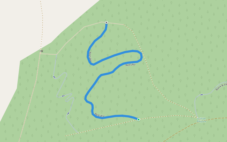 Red'uku walking route map in Courgenay