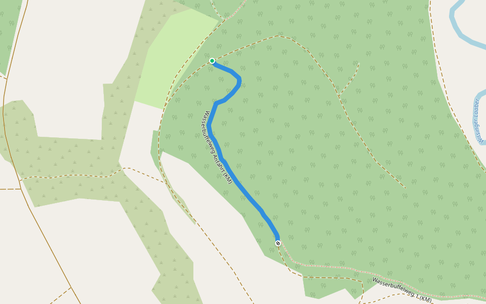 Wasserbüffelweg Anfahrt (KM) walking route map in Breitenbrunn