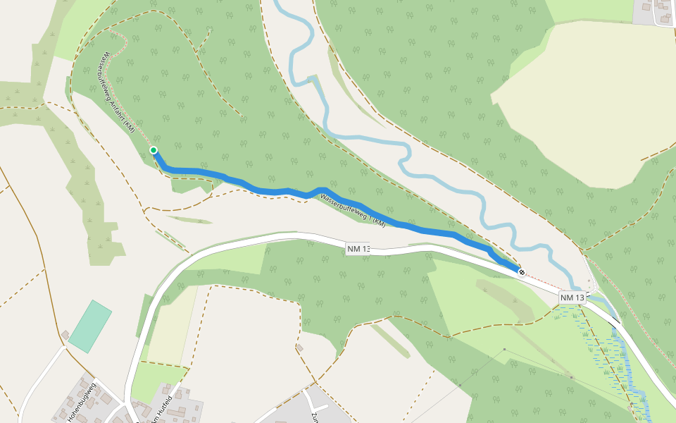 Wasserbüffelweg 1 (KM) walking route map in Breitenbrunn