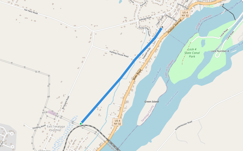 Stillwater Multi-Use Trail walking route map in Mechanicville