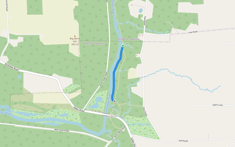 Tow Path Trail walking route map in Fredonia