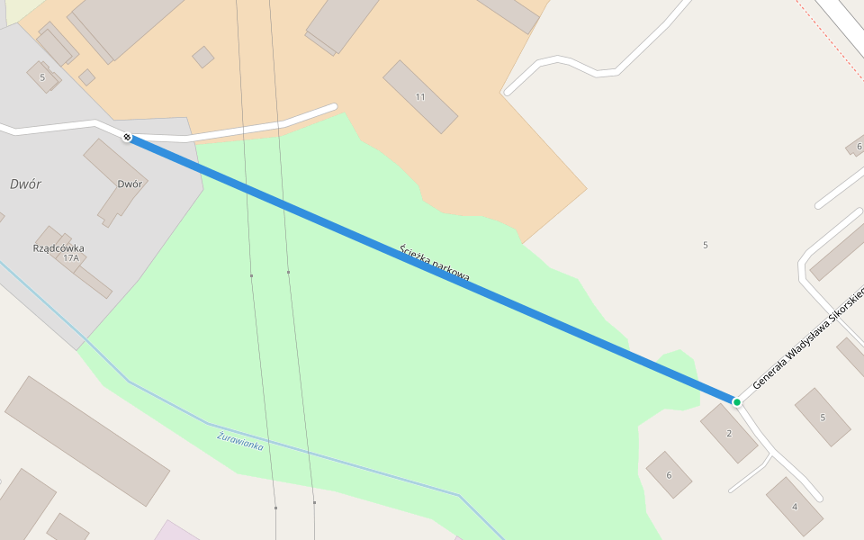 Ścieżka parkowa walking route map in Żurawica