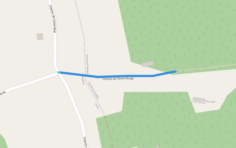 Chemin du Tertre Rouge walking route map in Urval