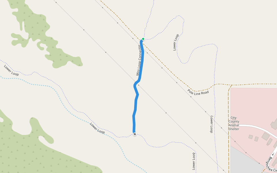 Mini Loop Connector walking route map in Winnemucca