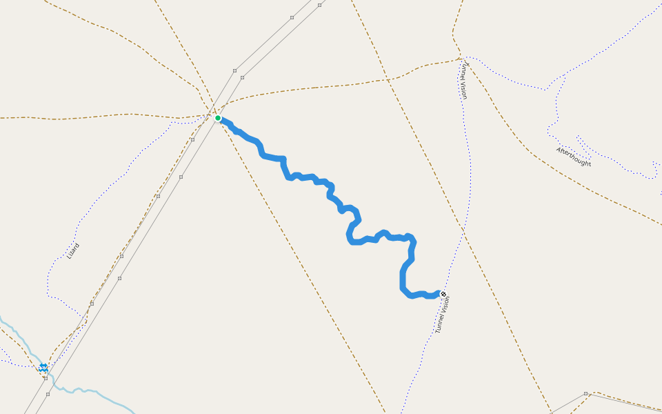 Two Track Bypass walking route map in Winnemucca