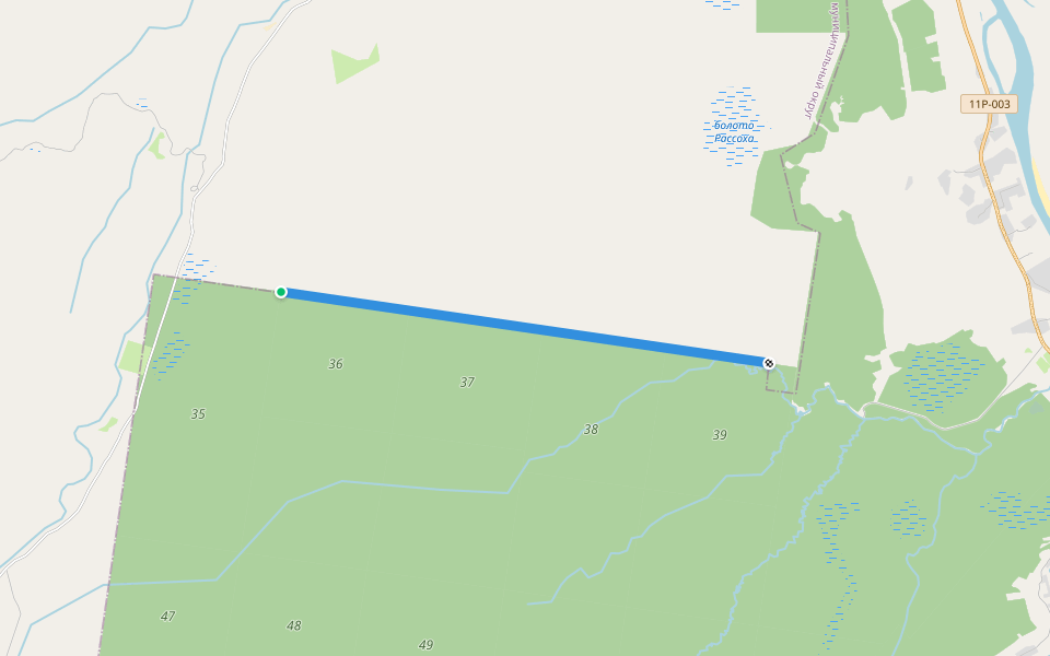 адм. гр. walking route map in Kamennoe