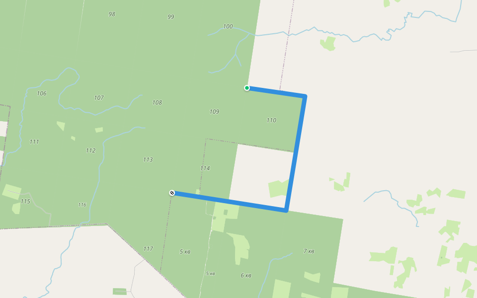 гр посёлок walking route map in Trezubovskaya