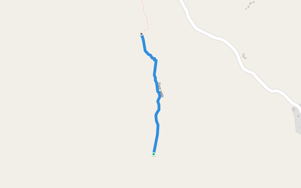 Foot path walking route map in Makunula