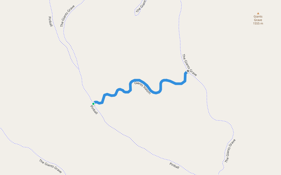 Giants Slalom walking route map in Winnemucca