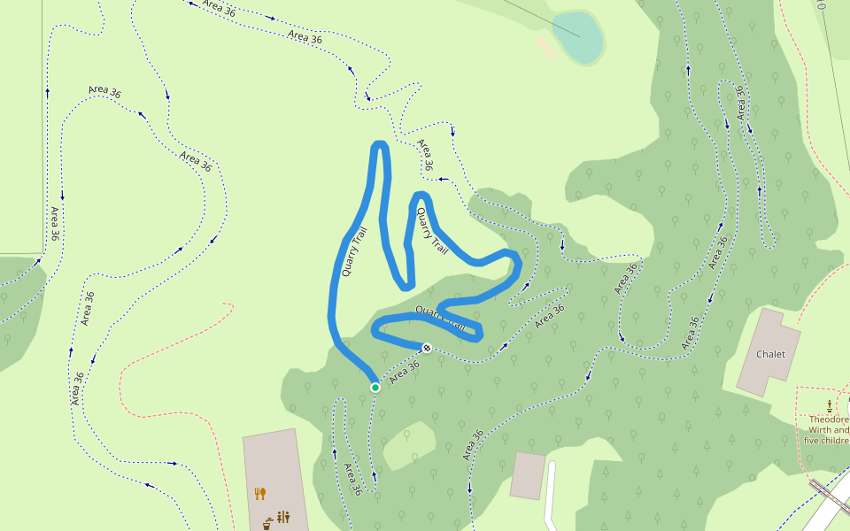 Quarry Trail walking route map in Golden Valley