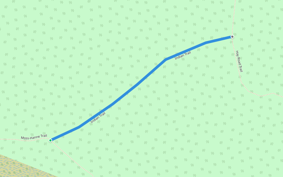Indian Trail walking route map in Philipsburg