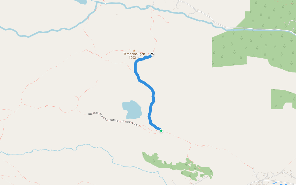 Øytjernet - Høgde walking route map in Bjödalen
