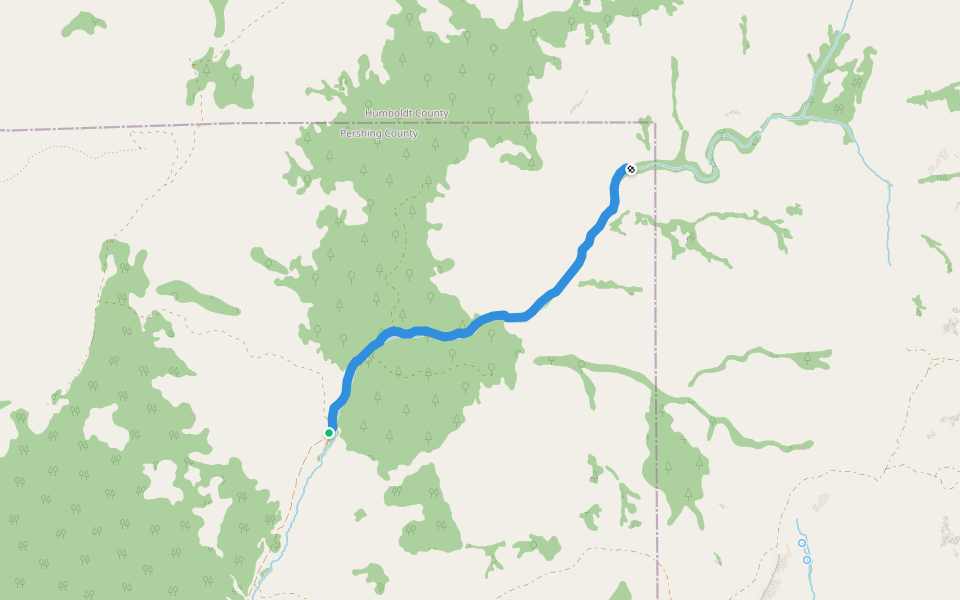 Sonoma Creek Access Trail walking route map in Winnemucca