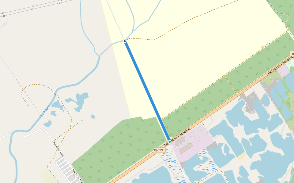 Estrada dos Bandeirantes walking route map in Seropédica