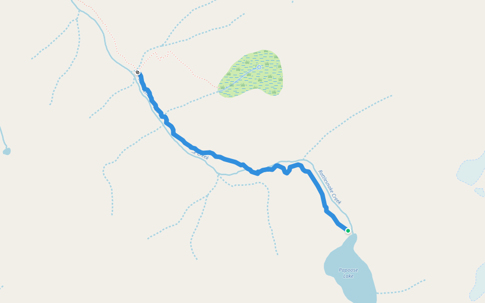 Papoose Scramble Trail (11W05A) walking route map in Junction City
