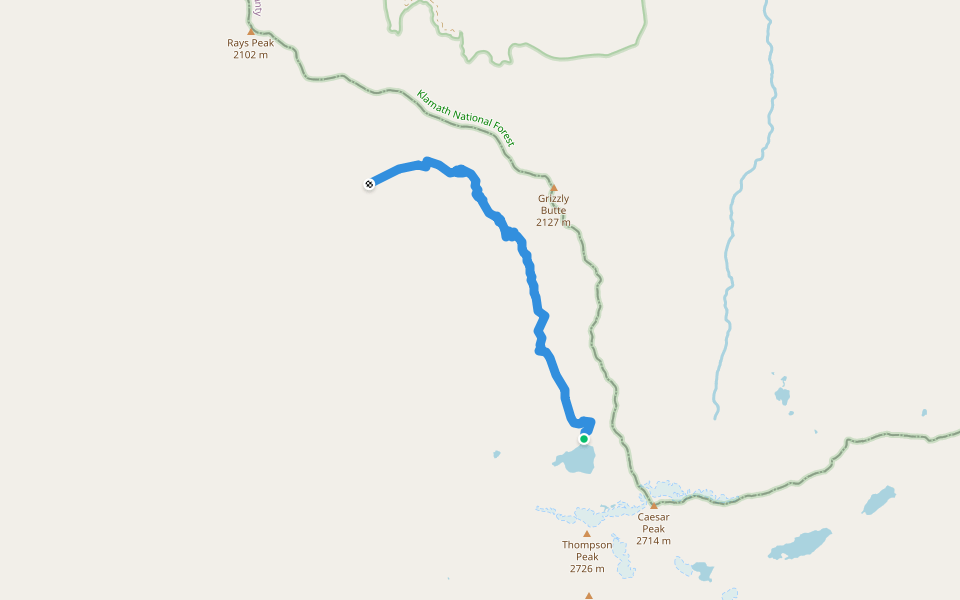 Grizzly Creek Trail walking route map in Junction City