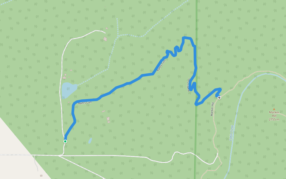 Ram's Curl walking route map in Fraser
