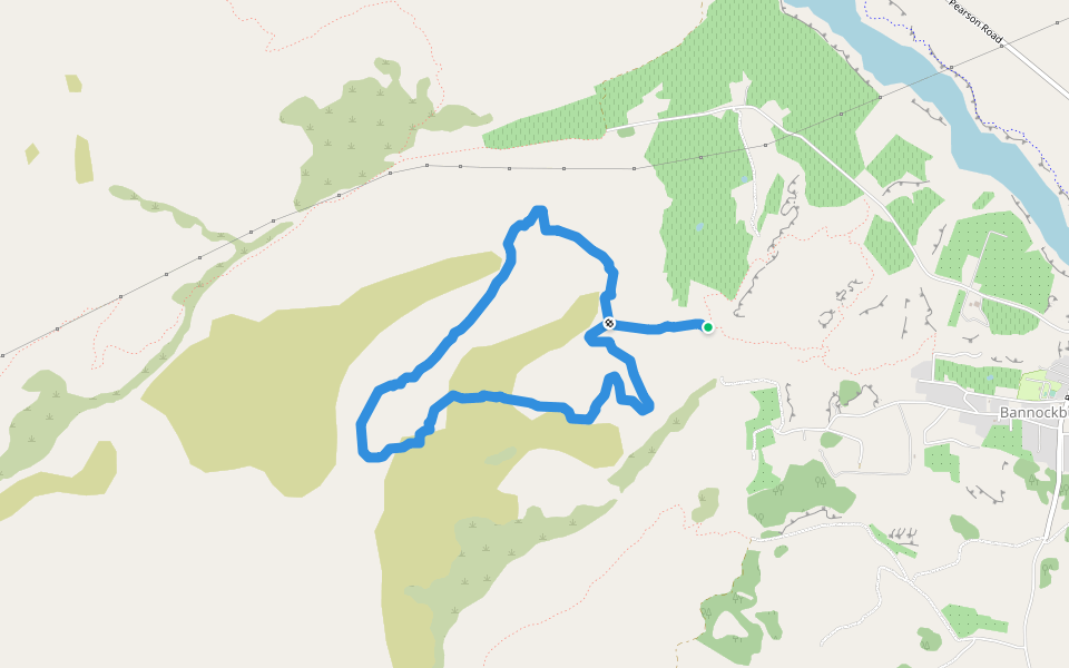 Long Gully Loop Track walking route map in Bannockburn