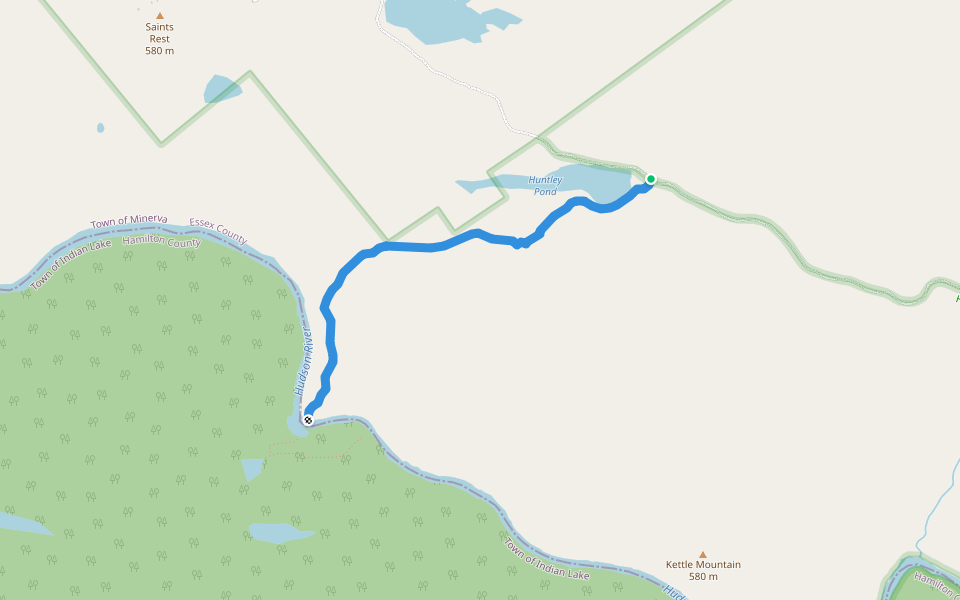 Blue Ledges Trail walking route map in Minerva