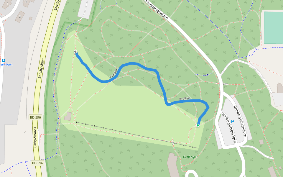 Kraiten walking route map in Luleå