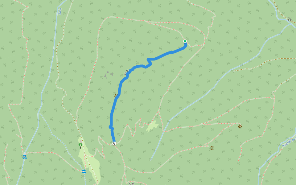 M. R. walking route map in Ždiar