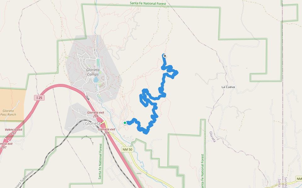 Cairn Me Up walking route map in Glorieta