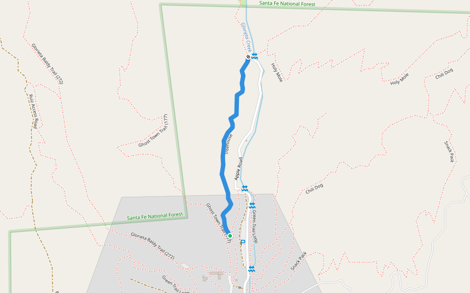 Treehouse walking route map in Holly