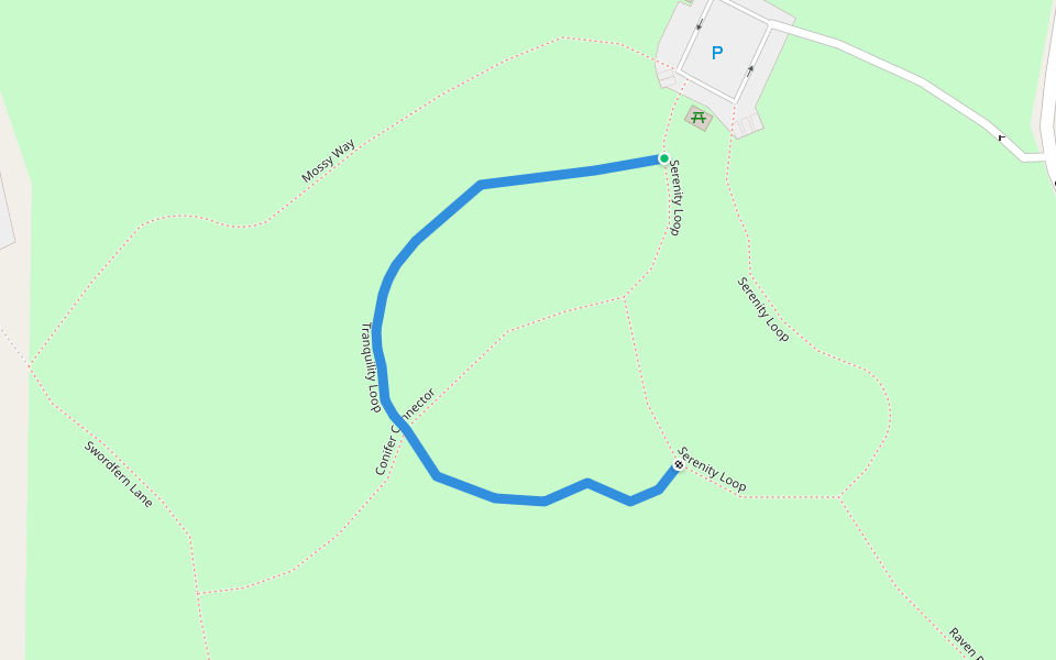 Tranquility Loop walking route map in Langley