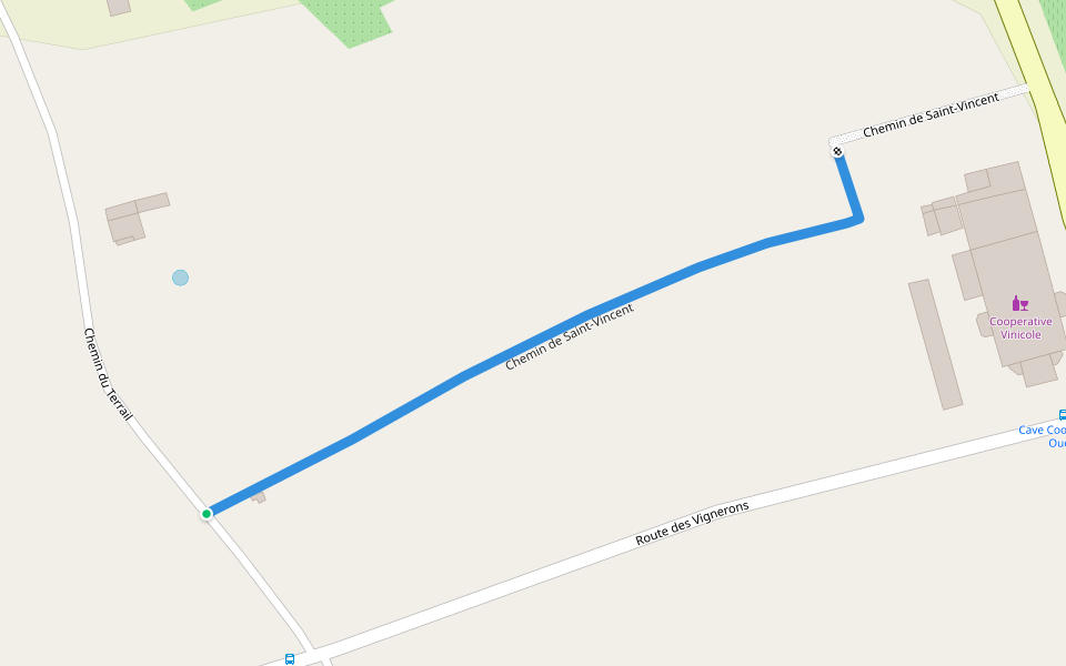 Chemin de Saint-Vincent walking route map in Berre-l'Étang