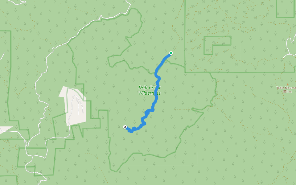 Horse Creek Trail North walking route map in Seal Rock
