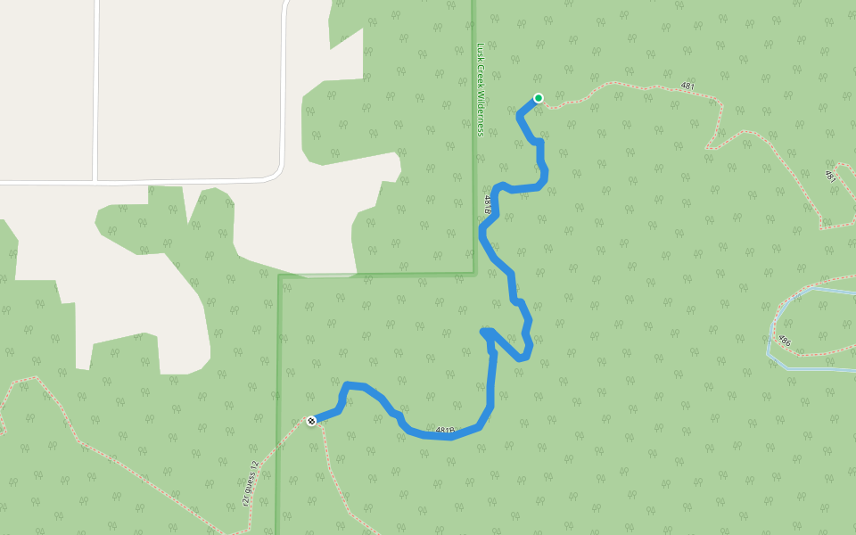 481B walking route map in Eddyville