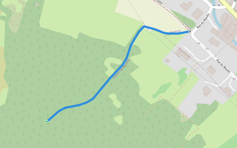 Chemin de Maracle walking route map in Conliège
