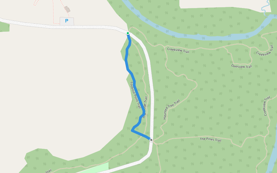 Lookout Point Trail walking route map in Petrolia