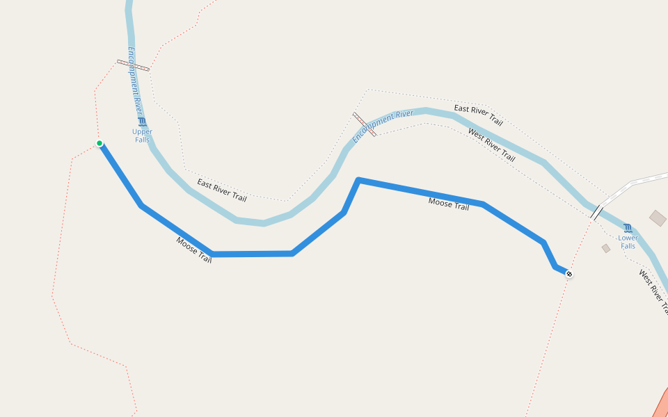 Moose Trail walking route map in Two Harbors