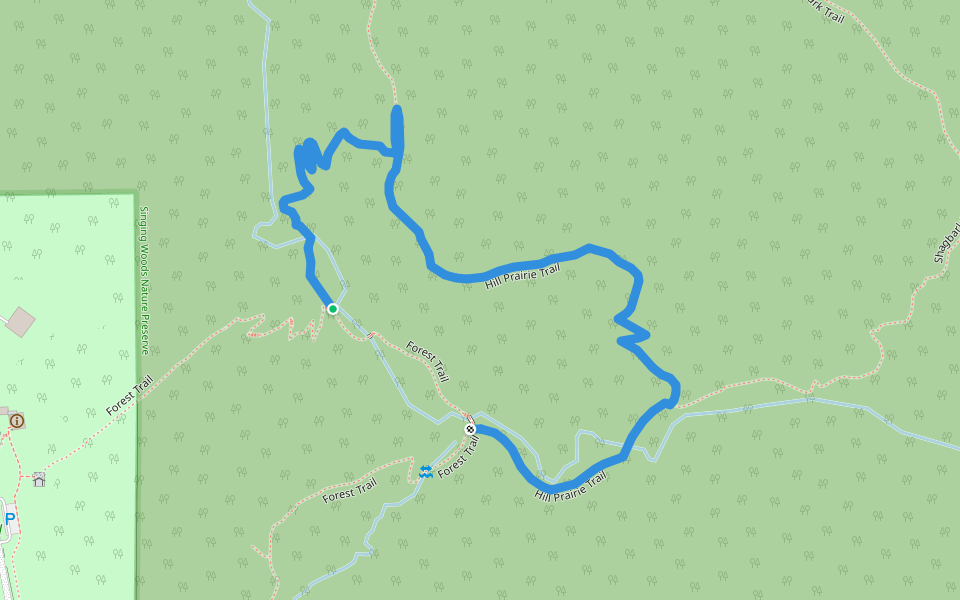 Hill Prairie Trail walking route map in Chillicothe