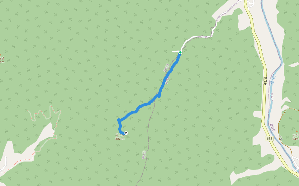 영구산 등산로 walking route map in Jangsu