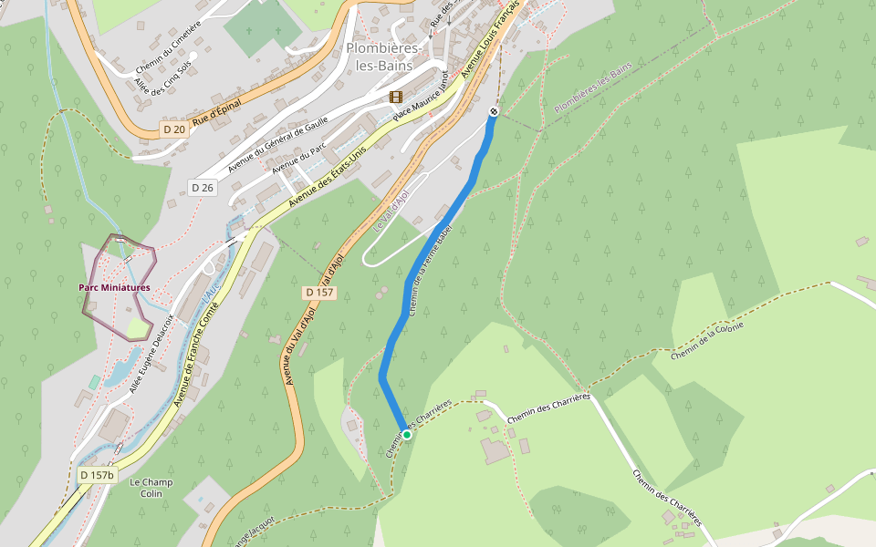 Chemin de la ferme Babel walking route map in Le Val-d'Ajol