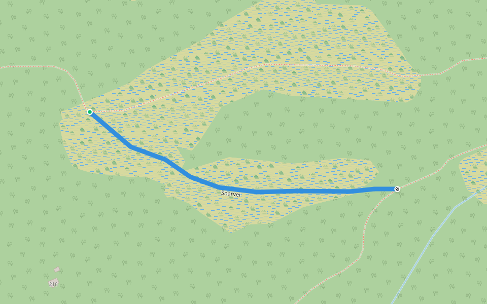 Snarvei walking route map in Naustvollen